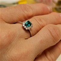 Ringe Mirco Visconti Dame in Weißgold Smeraldo 0.41 Ct Z681/SE-15 - Z681/SE-15